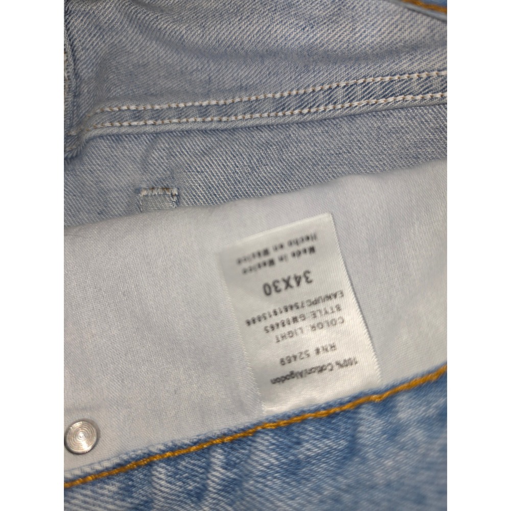 George Mens Regular Fit‎ Light Wash Blue Denim Jeans 34x30 GM08465 - Picture 5 of 6